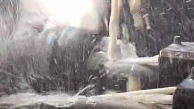 Buz ve su damlasının soyut arkaplanı