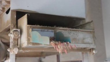 Bir sürü farklı et ve sebze türüne sahip küçük bir fabrika.