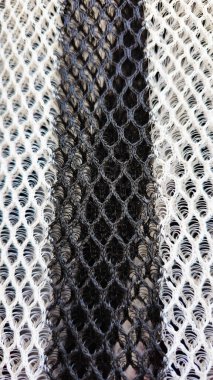 Hasır materyalin siyah ve beyaz dokulu arka planı