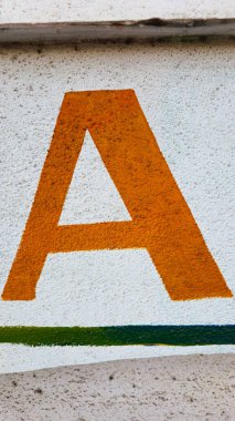 Duvarda bir harf arkaplan