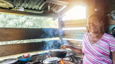 Adult Afro-descendant women from communities in the Central American Caribbean clipart