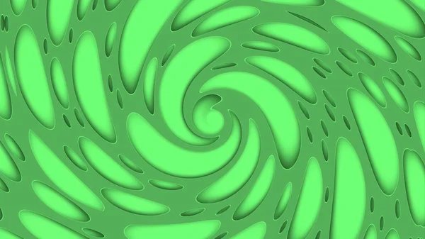 Yeşil Arkaplan Efektli Kıvrımlı Şekiller — Stok fotoğraf