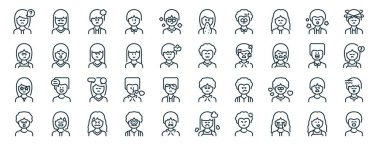 40 ana hatlı insan duyguları koleksiyonu. Rapor, sunum, diyagram, web tasarımı, mobil uygulama gibi depresif, inatçı, gururlu, korkmuş, mutlu, sersemlemiş simgeler