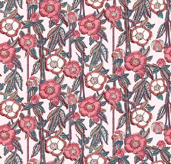 Nahtlose Digital Floral Flower Print Für Frauenkleidung Blume Tapetenmuster Kilt — Stockfoto