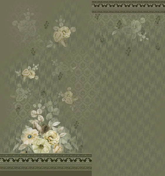 Seamless Digital Floral Flower Print for women clothing, flower wallpaper patterns Kilt digital print, maxi, skirt, gown Textile Design.