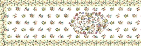 Scarf Design Print Seamless Digital Floral Flower Print Women Clothing — 스톡 사진
