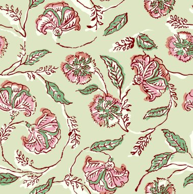 abstract seamless pattern with hand drawn leaves. vector illustration 