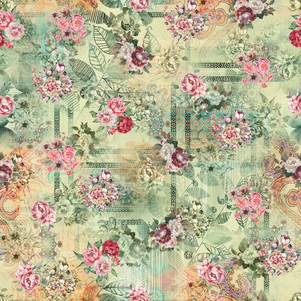 Vintage Floral Background Greeting Card — Stock Photo, Image