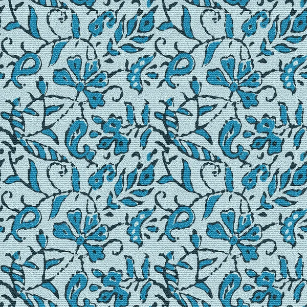 Kézzel Rajzolt Virágok Retro Klasszikus Textil Digitális Nyomat — Stock Fotó