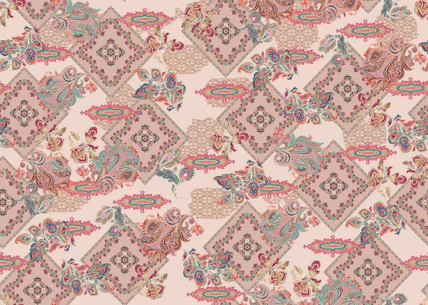 stock image seamless pattern in oriental style, traditional ornament with floral ornament. 