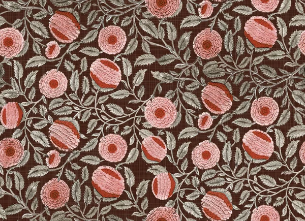 Nahtloses Muster Von Blumen — Stockfoto