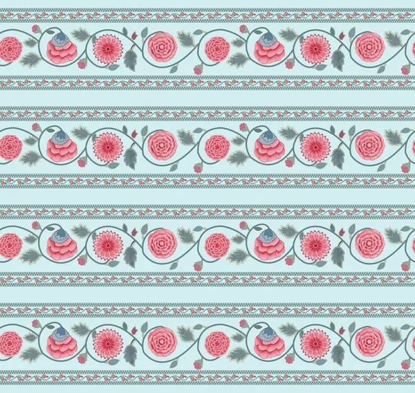 Seamless Flower Pattern Kilt Front Back Digital Print Maxi Skirt — Stock Photo, Image