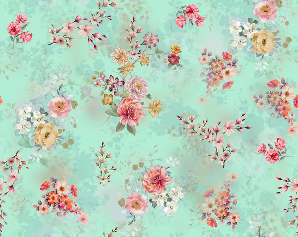 花儿散发出春天的芬芳 叶子和花朵的艺术图案 — 图库照片
