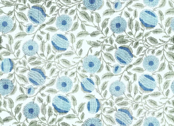 Безшовний Синьо Білий Квітковий Візерунок Лляному Принті Дизайну Поверхні Ілюстрація — стокове фото