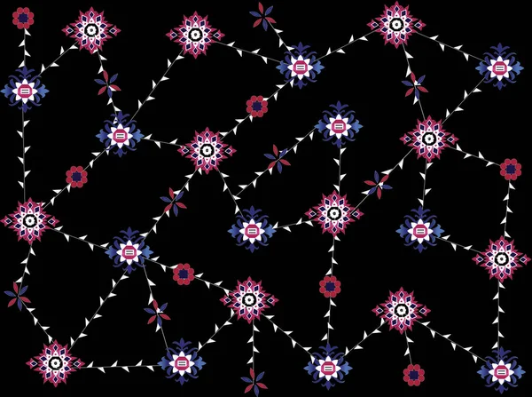 Nahtlose Floral Flower Abstrakte Geometrische Digital Print Für Textile Damenbekleidung — Stockfoto