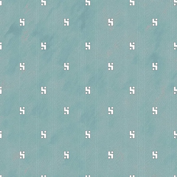 Sömlös Abstrakt Mönster Med Vita Och Blå Blommor — Stockfoto