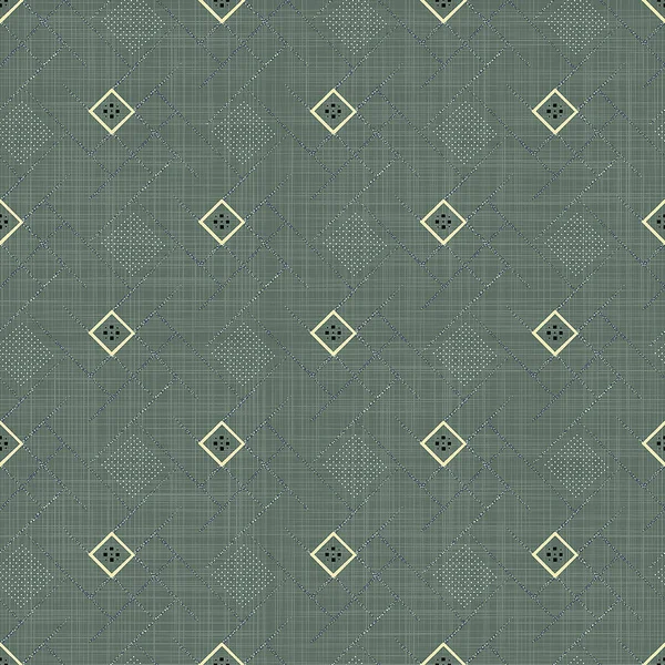 Nahtloses Muster Von Rauten Und Quadraten Geometrischer Hintergrund Vektor Illustration — Stockfoto