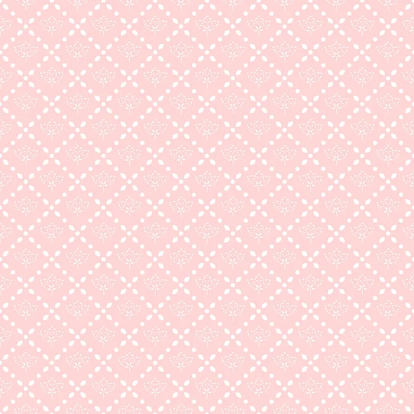 粉红白色圆点无缝图案 — 图库照片