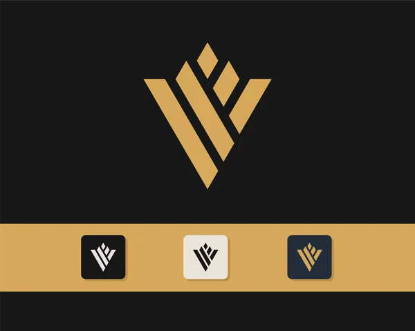 Lettera Logo Design Simbolo Monografico Monocromatico Minimale Creativo Emblema Vettoriale — Vettoriale Stock