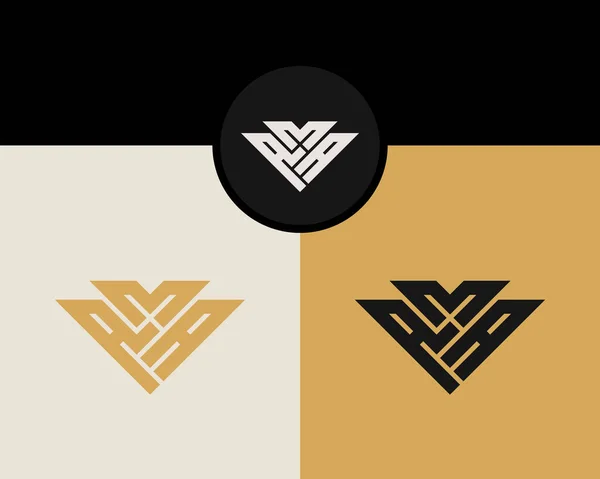 Letra Diseño Logotipo Creativo Mínimo Monocromo Símbolo Monograma Emblema Vector — Archivo Imágenes Vectoriales