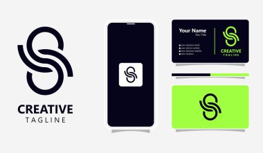 S harfi logo tasarımı. yaratıcı minimal monokrom sembolü. Evrensel zarif vektör amblemi. Birinci sınıf iş logosu. Şirket kimliği için grafiksel alfabe sembolü