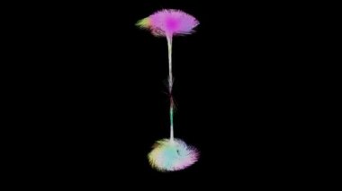 Vibran TouchDesigner 'da Rene Thomas Cazibesi' ne dayanan çok renkli parçacıklar yarattı.
