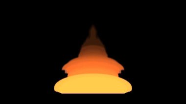 Soyut turuncu ve sarı alev benzeri görsel hareket, dinamik renk akışı, TouchDesigner ile oluşturuldu.