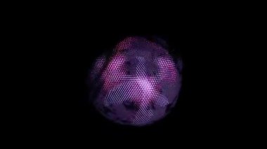 Parıldayan ve titreşen bu karanlık madde küresi neon pembe ve mor arasında dalgalanır akışkan hareketin büyüleyici kozmik dansını ve değişen ışığı yaratır..
