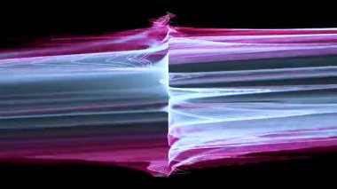 Hipnotik neon sarmal animasyonu. Siyah arkaplan üzerinde parlayan bir galaksi girdabı oluşturan mavi ve pembe renkler..