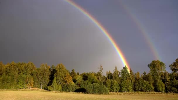 Beautiful Rainbow Storm High Quality Footage — Vídeos de Stock