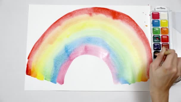 Lgbt Anty Lbgt Crossed Rainbow Stop Homophobia — Vídeo de stock
