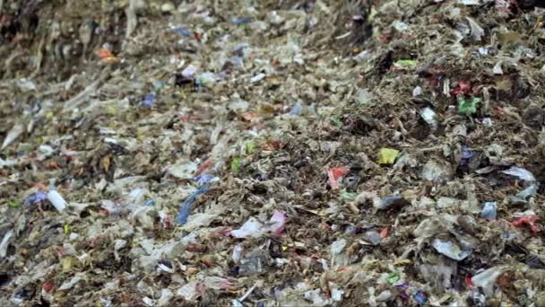 Bad Quality Organic Waste Polluted Plastic Garbage City Waste Management — Stok video