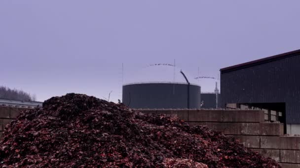 Bio Waste Landfill Biogas Plant Background Gas Energy Crisis Europe – Stock-video