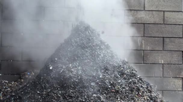 Deșeurile Biologice Calitate Slabă Cad Într Grămadă Înainte Reciclarea Finală — Videoclip de stoc