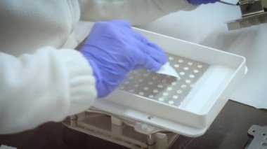 İlaç üreten bir eczacının işi. Bireysel müşteriler için hap imalatı. İlaç hazırlıkları el yapımı..