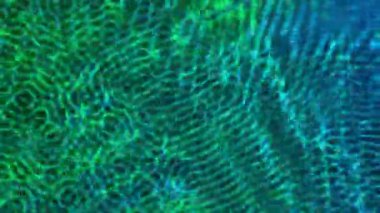 Yeşil girdap, titreşen su yüzeyi ses titreşimleri tarafından yaratıldı. Yüksek kalite 4k görüntü