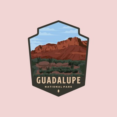 Guadalupe Ulusal Park amblemi logo vektör sembolü çizimi