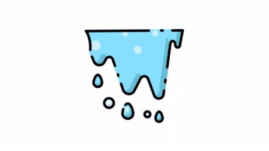 Bulut yağmuru minyatür su damlacıklarının animasyonu, hava tahminleri, iklim değişikliği konseptleri, su koruma kampanyaları ve doğa ilham verici tasarımlar için mükemmeldir..