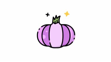 canlı bir yeşil filiz içeren soğan animasyonu; organik gıda blogları, yemek siteleri ve sağlıklı yemek içeriği için ideal.