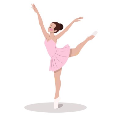 Ballet dancer icons dynamic sketch cartoon character sketch