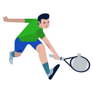 Sports icons dynamic men sketch cartoon characters