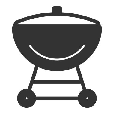 Ship, sailboat with an open sail, front view, sails on the waves - web icon, illustration on a white background, glyph style