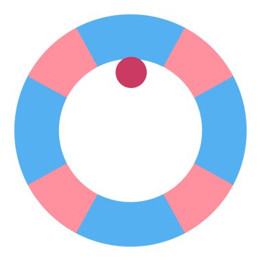 Lifebuoy - icon, illustration on white background, flat color style