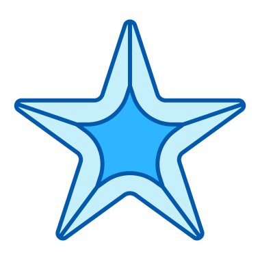 Sea star living at the bottom  - icon, illustration on white background, similar style