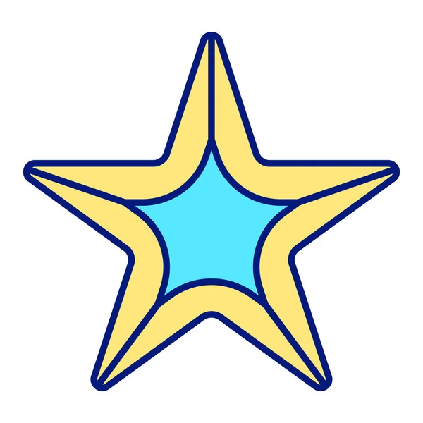 Sea Star Living Bottom Icon Illustration White Background Color Style — Stockfoto