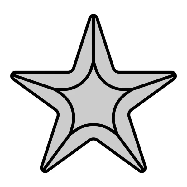 Sea Star Living Bottom Icon Illustration White Background Grey Style —  Fotos de Stock