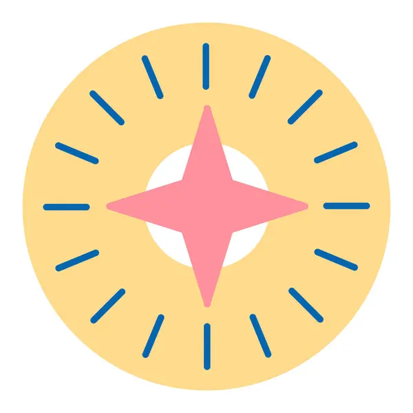 Compass Arrows Navigation Icon Illustration White Background Flat Color Style — 스톡 사진