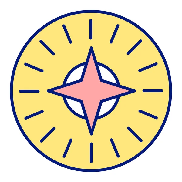 Compass with arrows for navigation  - icon, illustration on white background, color style
