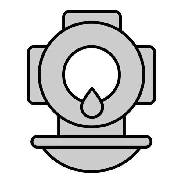 Дайвинг Шлем Глубокого Погружения Подводной Работы Икона Иллюстрация Белом Фоне — стоковое фото