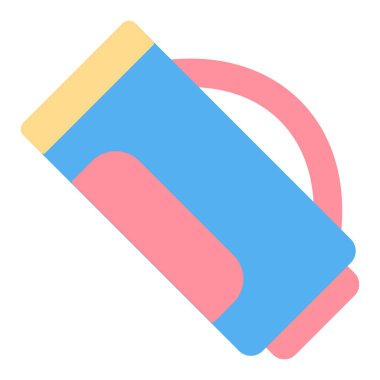 Golf club bag - icon, illustration on white background, flat color style